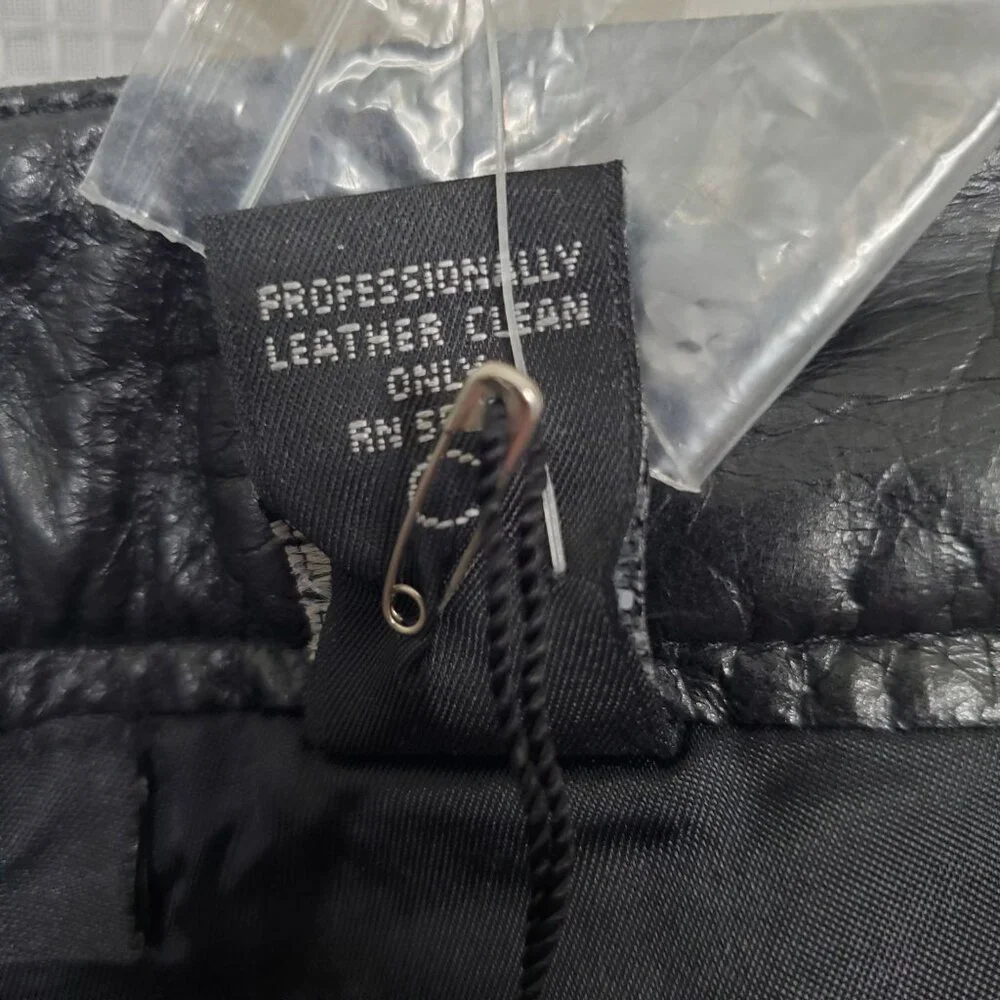 Express Juniors Size 7 8 Pants Leather Flared Vintage Retro Pockets Lined NWT - Picture 6 of 11